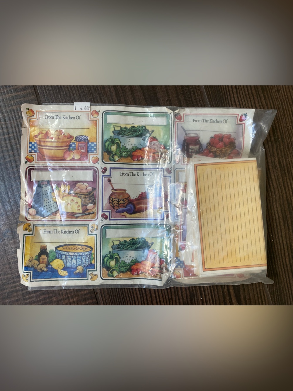 Vintage Kitchen Recipe Cards Sticker Set